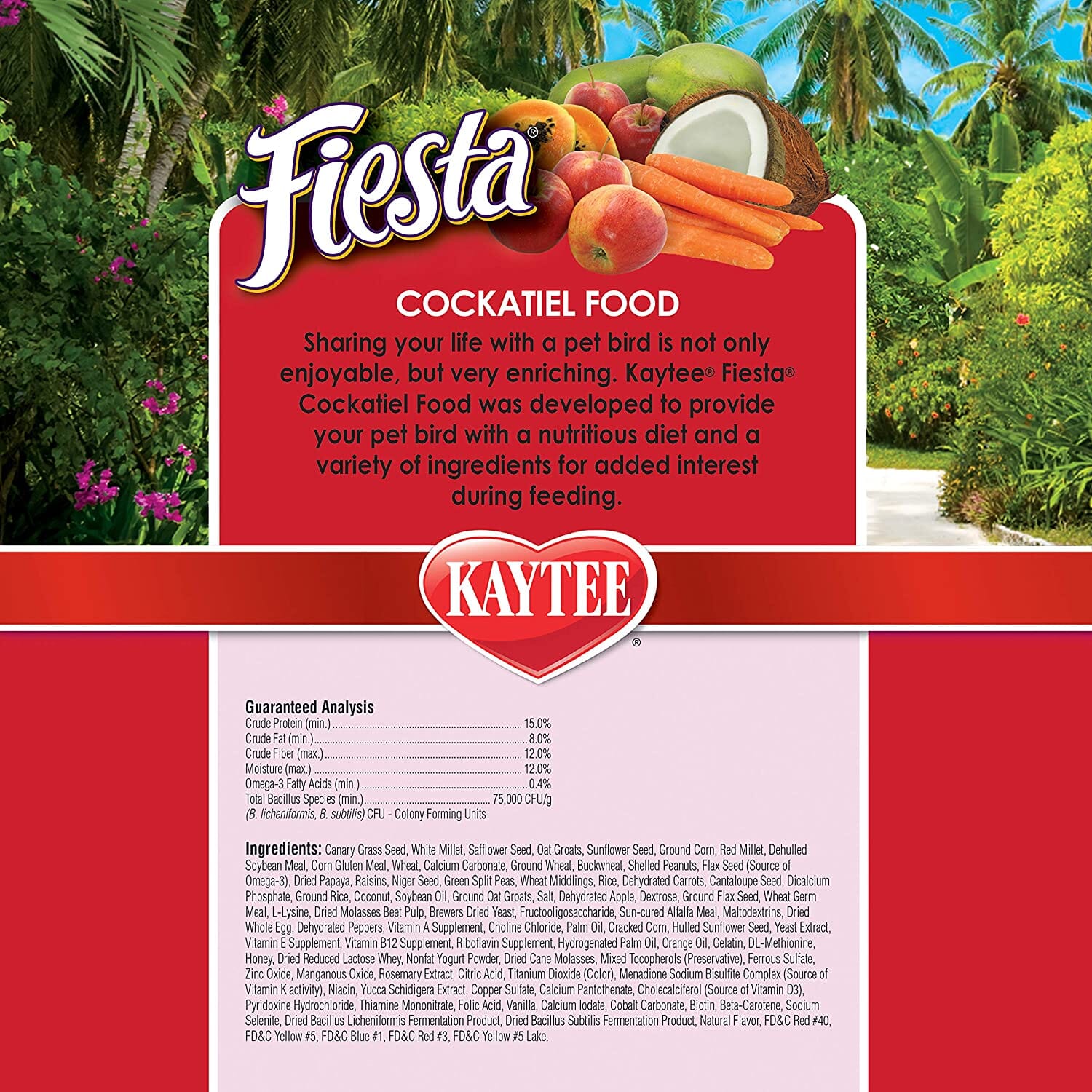 Kaytee Fiesta Cockatiel Food - 4.5 lb  