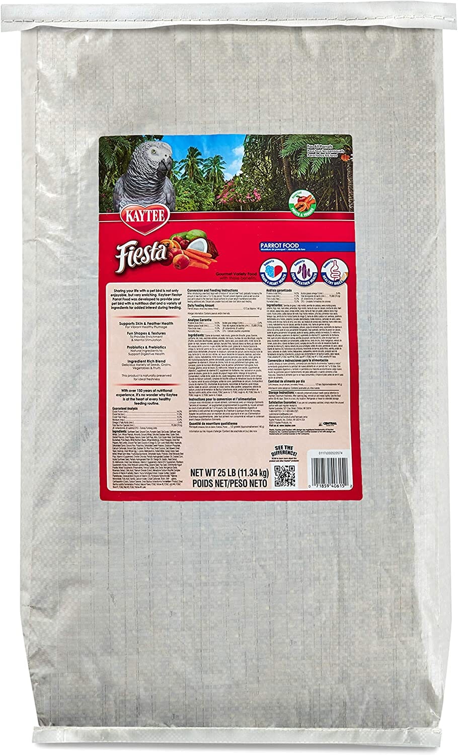 Kaytee Fiesta Parrot Food - 25 lb Bag  
