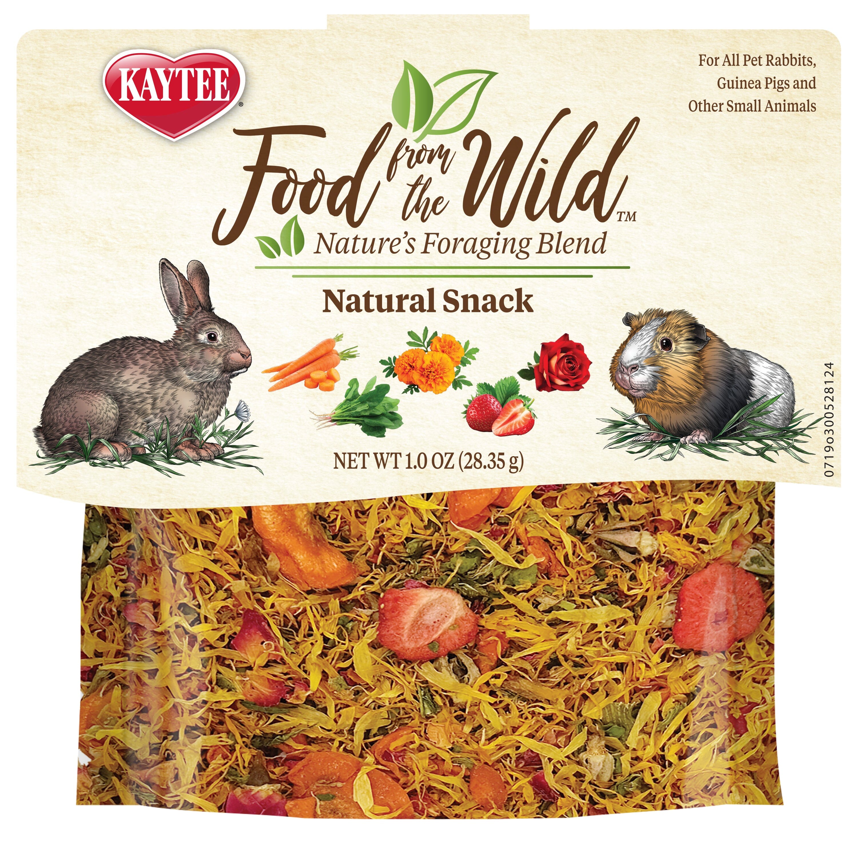 Kaytee Food From the Wild Natural Snack Rabbit and Guinea Pig - 1 Oz  