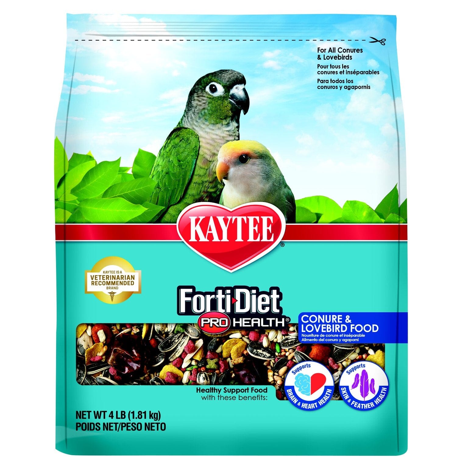 Kaytee Fortified Lovebird and Conure bird food - 4 lb  