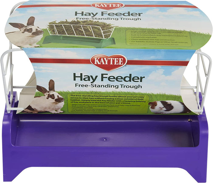 Kaytee Free Standing Trough Hay Feeder Assorted - 7 in