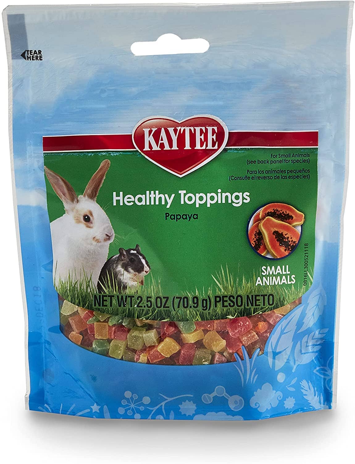 Kaytee Healthy Toppings Papaya Treat for Small Animals - 2.5 Oz  