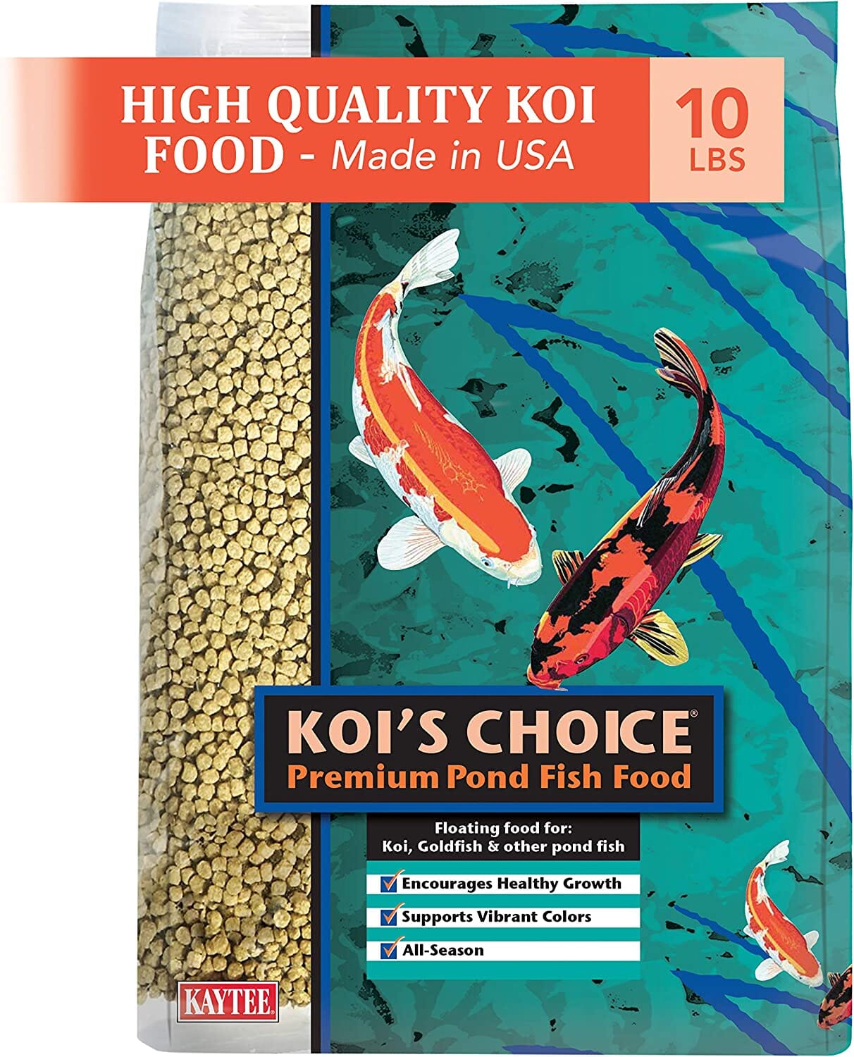 Kaytee Koi's Choice Koi Floating Fish Food - 10 Lb Bag  