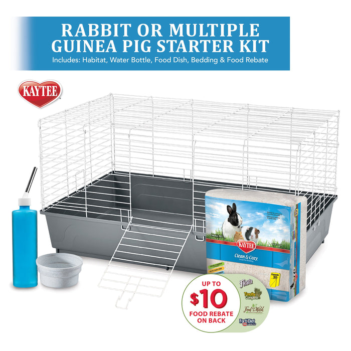 Kaytee My First Home Rabbit or Multiple Guinea Pig Starter Kit - 42 X 18 X 20