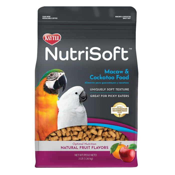 Kaytee Nutrisoft Macaw & Cockatoo Pet Bird Food - 3 lb