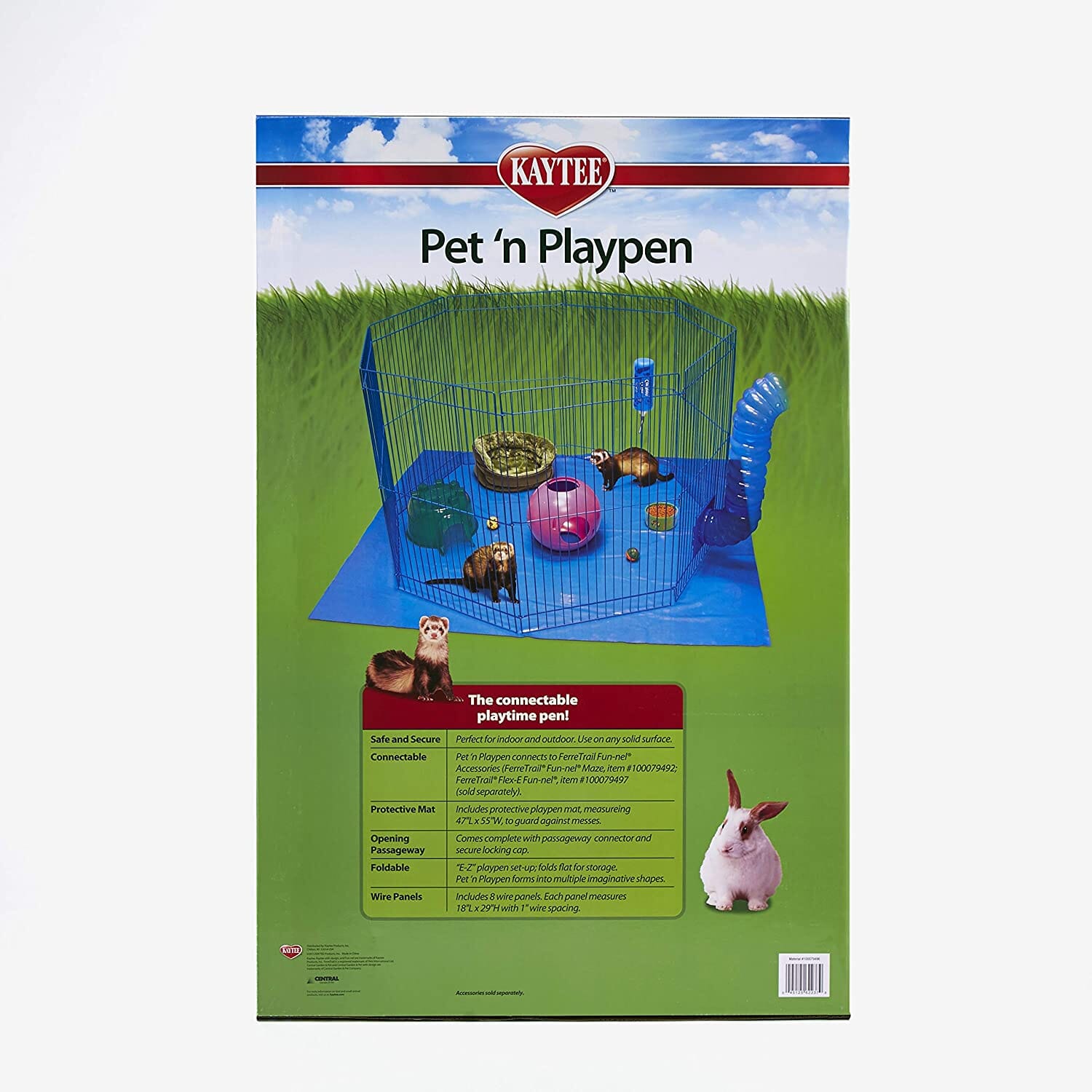 Kaytee Pet-N-Playpen for Rabbits, Guinea Pigs, and Ferrets - Large  