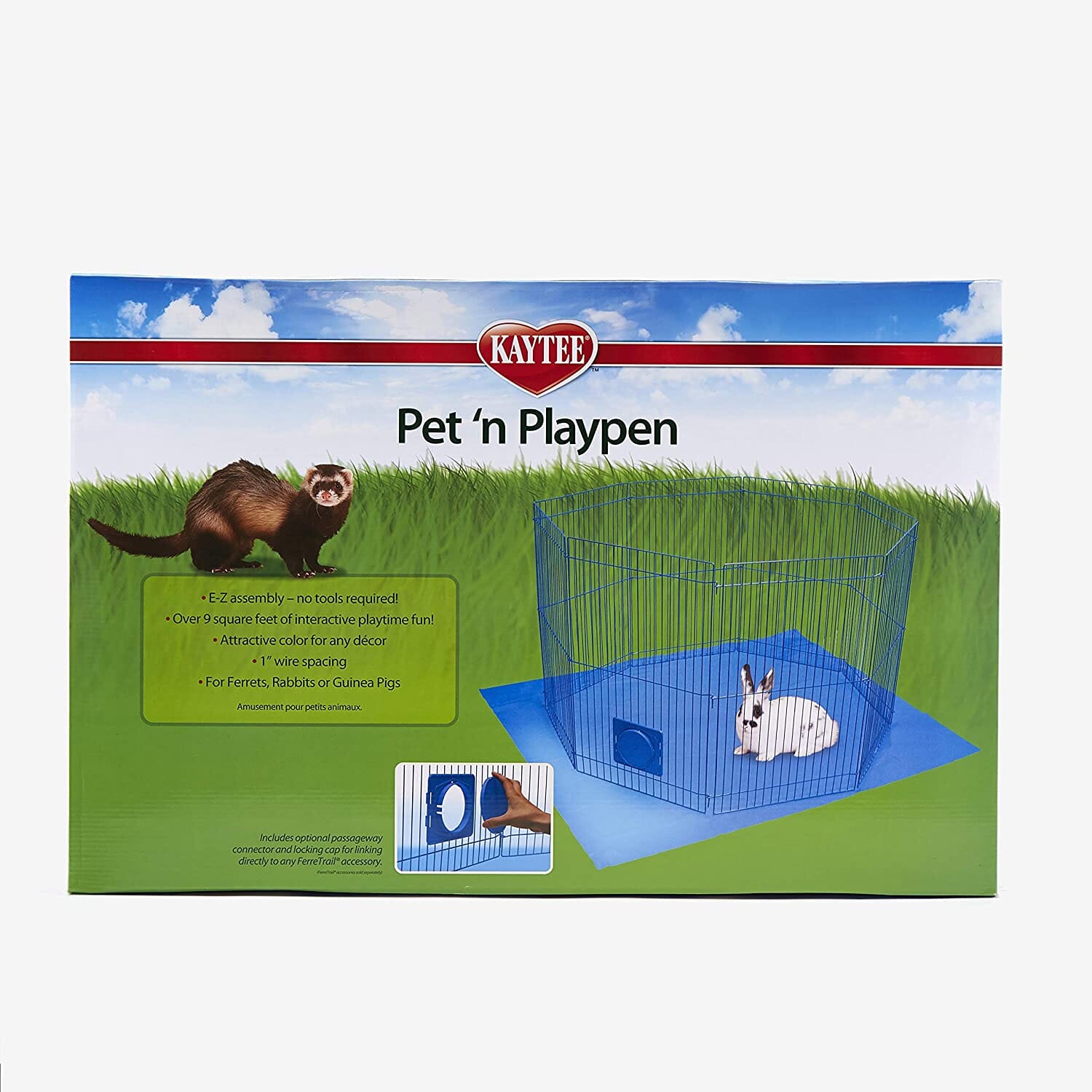 Kaytee Pet-N-Playpen for Rabbits, Guinea Pigs, and Ferrets - Large  