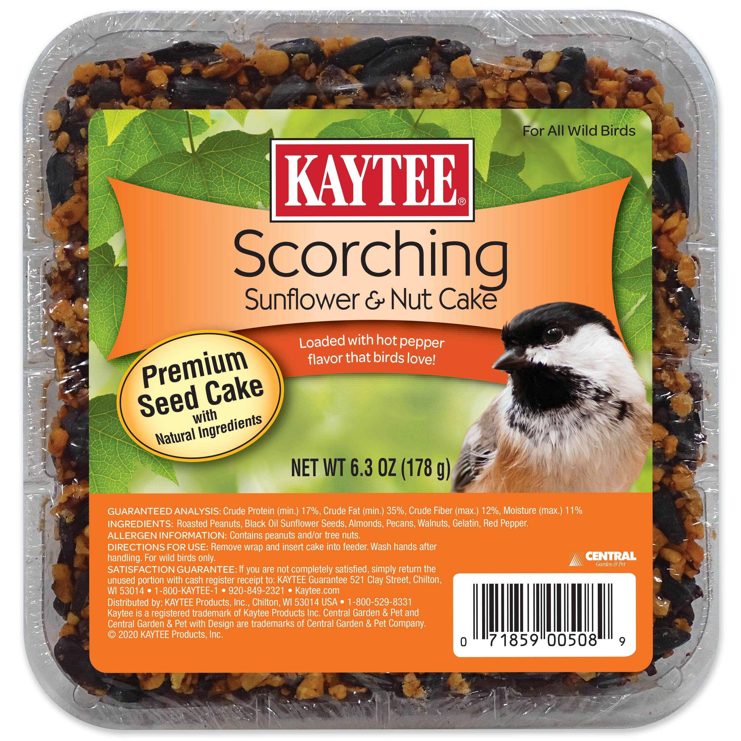 Kaytee Scorching Sunflower & Nut Cake - 6.3 Oz  