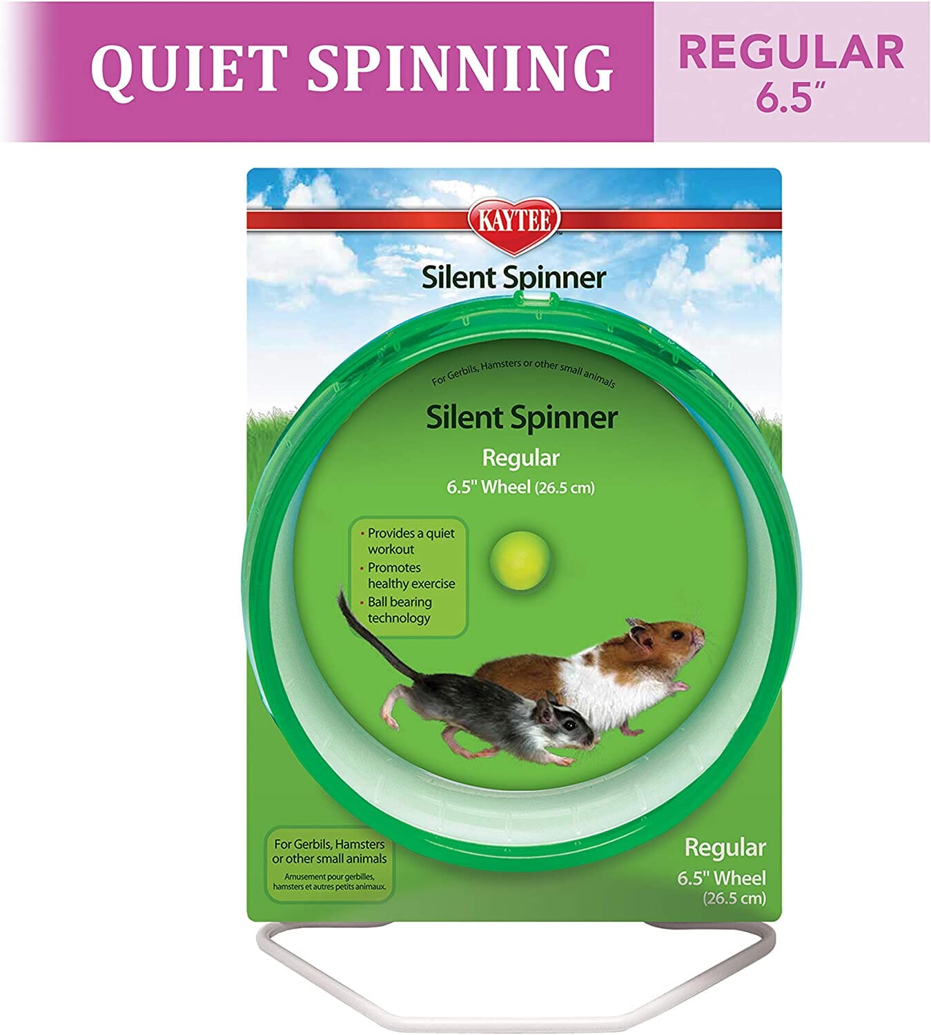 Kaytee Silent Spinner Wheel Clear - 6.5 in  