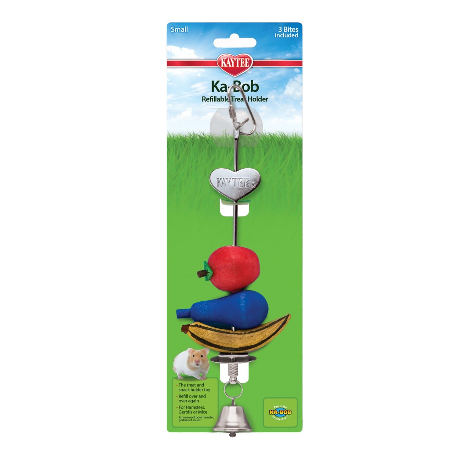 Kaytee Small Animal Ka-Bob Chew Dispenser Toy with Suction Cup - Small  