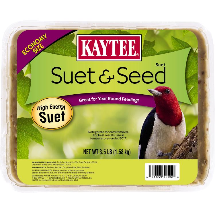 Kaytee Suet & Seed High Energy Suet - 3.5 lb  