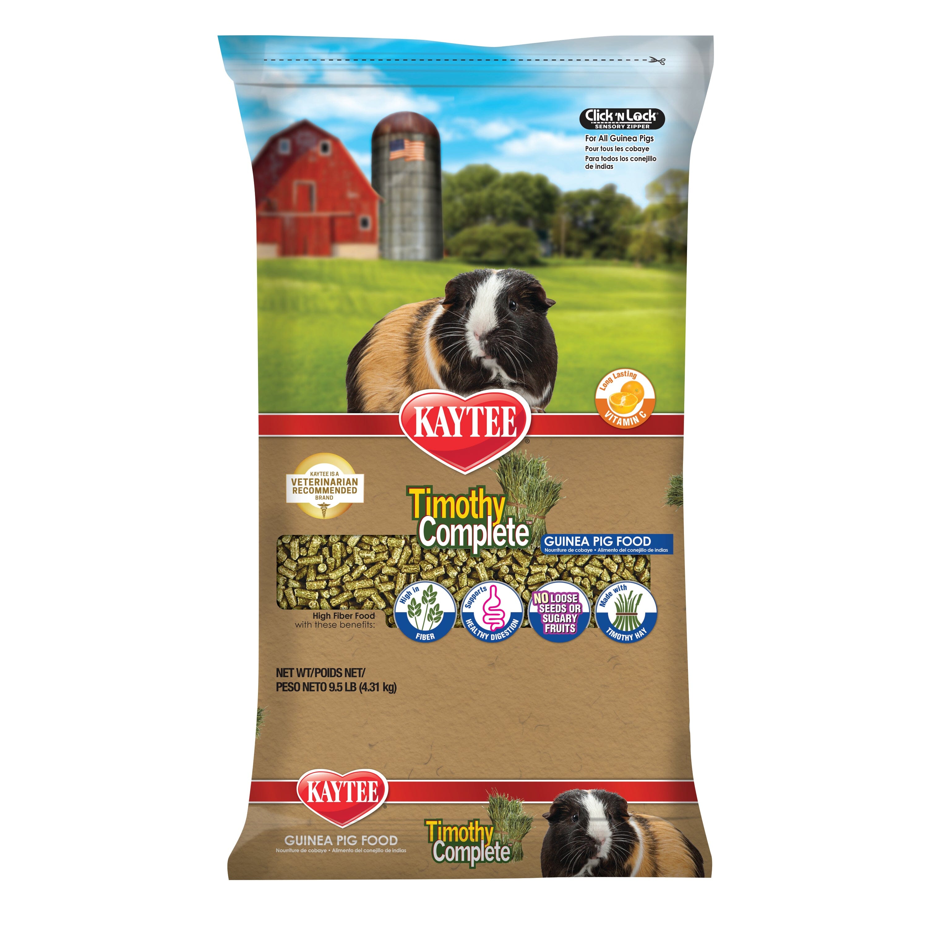 Kaytee Timothy Complete Guinea Pig Food - 9.5 lb  