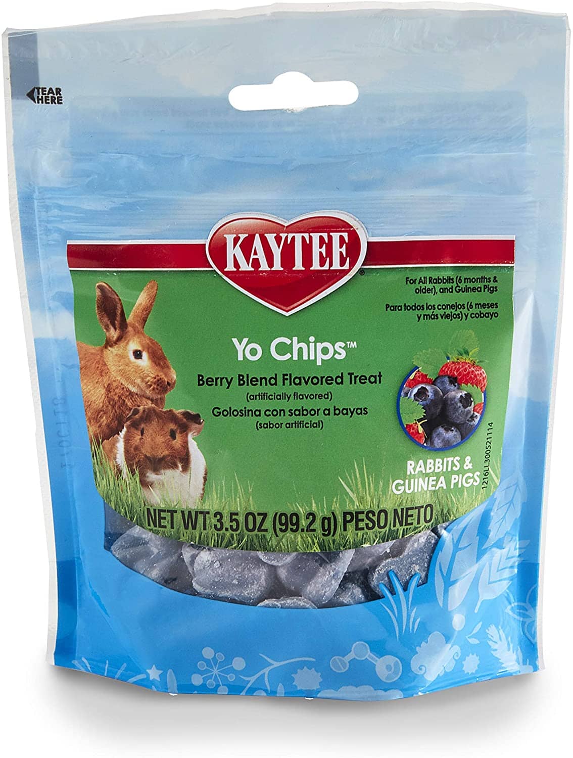 Kaytee Yo Chips for Rabbit & Guinea Pig - Mixed Berry - 3.5 Oz  