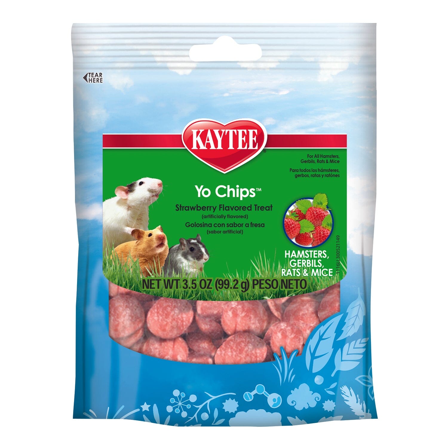 Kaytee Yo Chips for Small Animals -- Strawberry - 3.5 Oz  