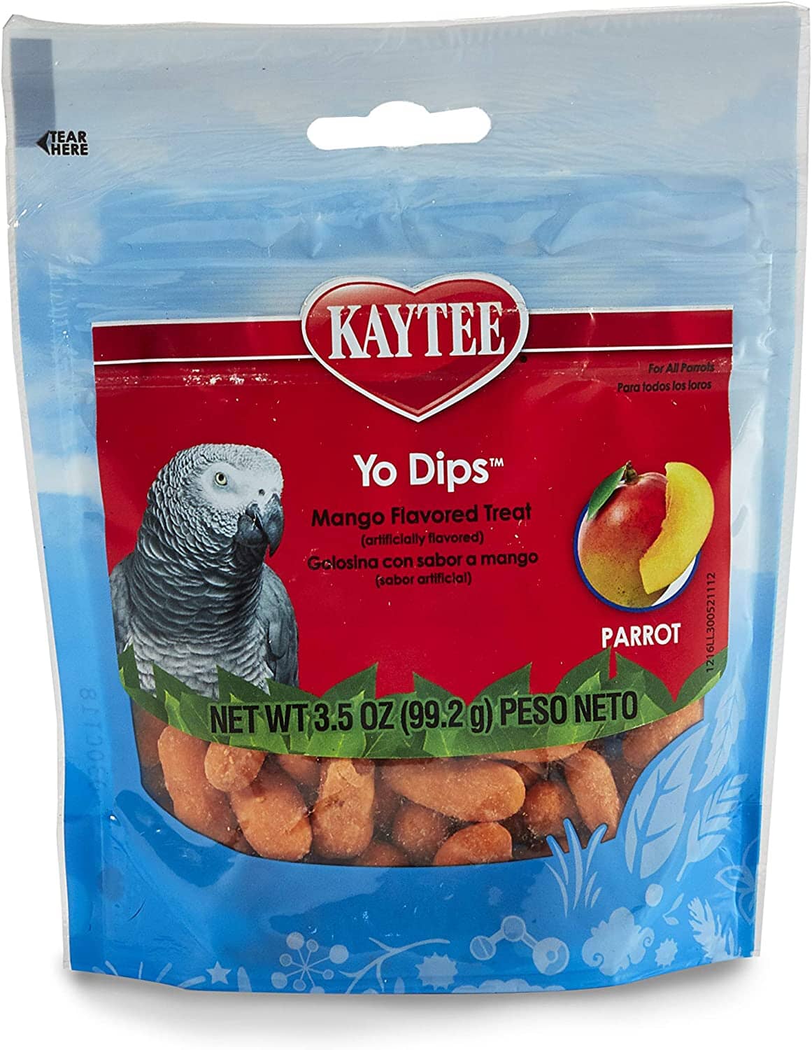 Kaytee Yo Dips Treats for Large Hookbills- Mango - 3.5 Oz  