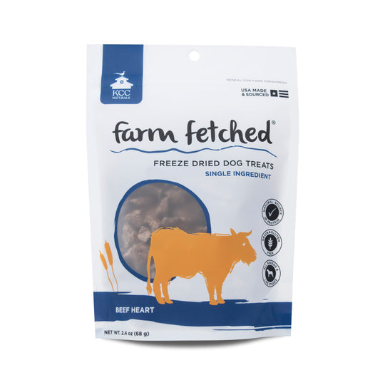 KCC Naturals Farms Beef Hearts Freeze-Dried Dog Treats - 3.4 oz Package