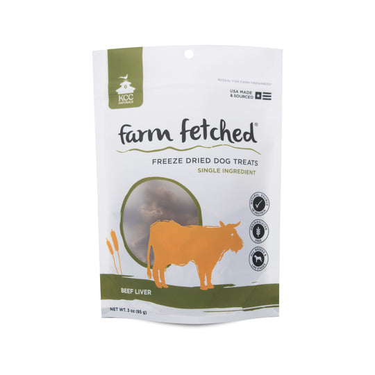 KCC Naturals Farms Beef Liver Freeze-Dried Dog Treats - 1 oz Package  