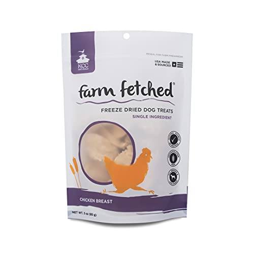KCC Naturals Farms Chicken Breast 3 oz Dog Freeze-Dried Treat Bag Freeze-Dried Dog Trea...