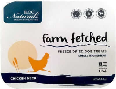 KCC Naturals Farms Chicken Neck Freeze-Dried Dog Treats - 3.4 oz Package  