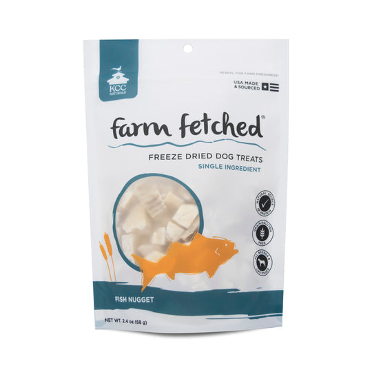 KCC Naturals Farms Fish Nuggets Freeze-Dried Dog Treats - 1 oz Package  