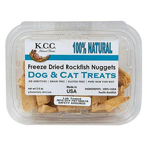KCC Naturals Farms Fish Nuggets Freeze-Dried Dog Treats - 2.4 oz Package