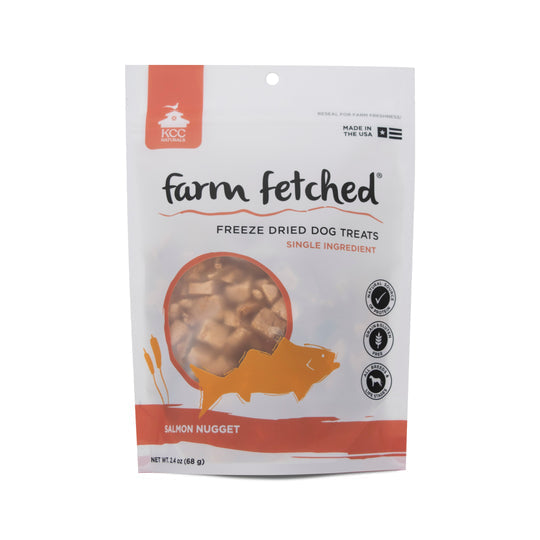 KCC Naturals Farms Salmon Nugget 2.4 oz Dog Freeze-Dried Treat Bag Freeze-Dried Dog Treats - 1 Bag  