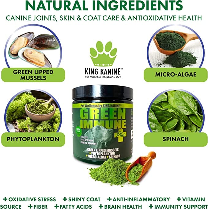 King Kanine King Wellness Green Immune Plus Dog Supplements - 6 Oz  