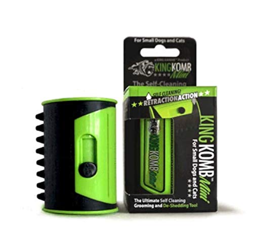 King Komb Green Retraction Action Mini Cat and Dog Comb  