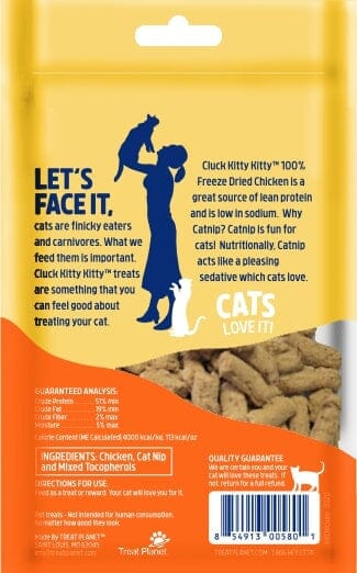 Kitty Kitty Cluck 100 % Freeze Dried Chicken Treat with Catnip Coating  