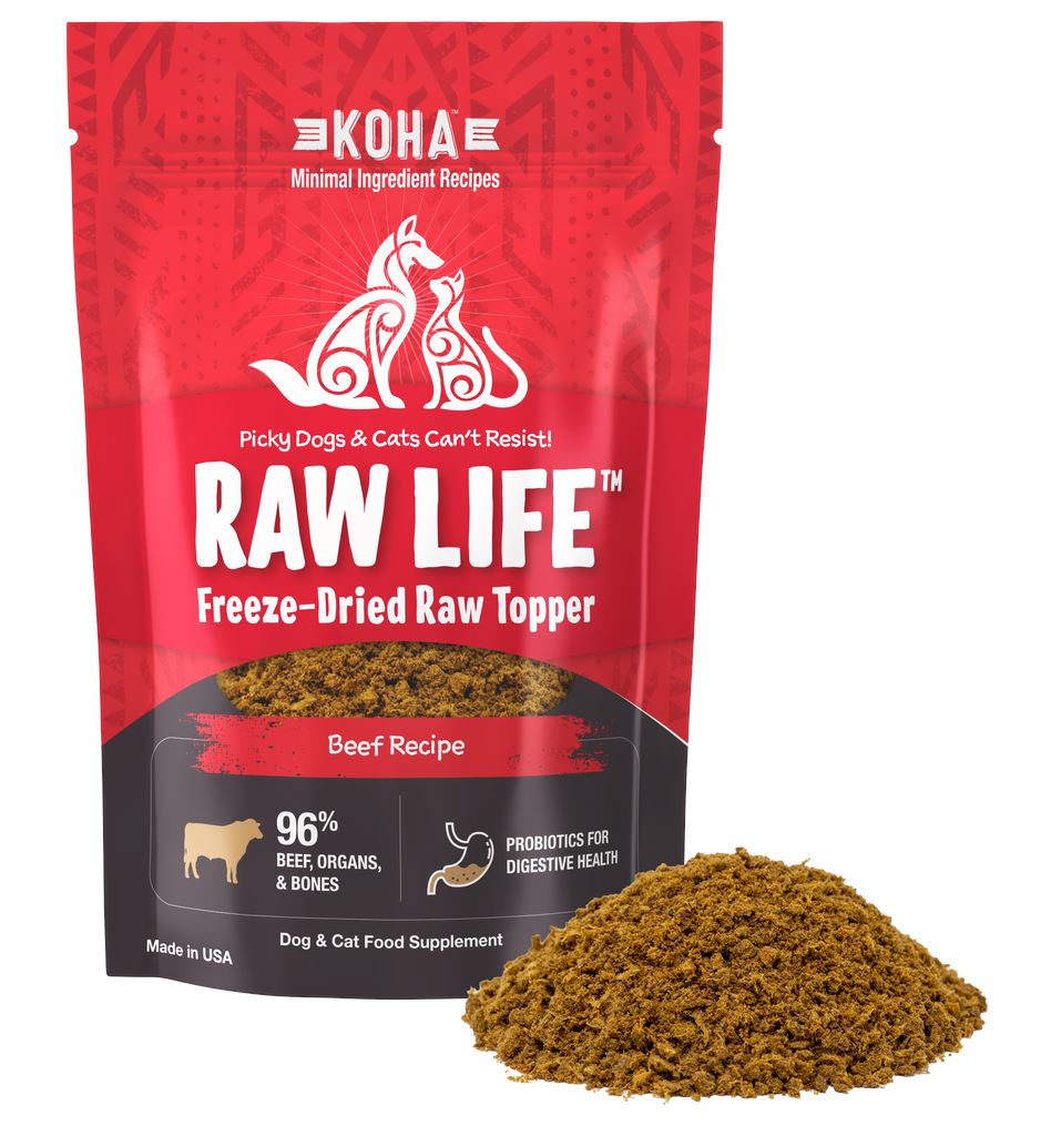 Koha Dog and Cat Grain-Free Raw Freeze-Dried Topper Beef - 8 Oz  