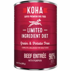 Koha Grain-Free Limited Ingredient Diet 90% Beef Canned Dog Food - 13 Oz - Case of 12