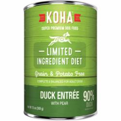Koha Grain-Free Limited Ingredient Diet 90% Duck Canned Dog Food - 13 Oz - Case of 12  
