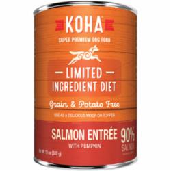 Koha Grain-Free Limited Ingredient Diet 90% Salmon Canned Dog Food - 13 Oz - Case of 12  