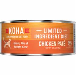 Koha Grain-Free Limited Ingredient Diet Pate Chicken Canned Cat Food - 5.5 Oz - Case of 24  