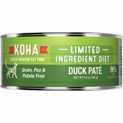 Koha Grain-Free Limited Ingredient Diet Pate Duck Canned Cat Food - 5.5 Oz - Case of 24  