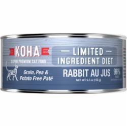 Koha Grain-Free Limited Ingredient Diet Pate Rabbit Canned Cat Food - 5.5 Oz - Case of ...