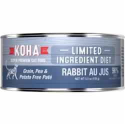 Koha Grain-Free Limited Ingredient Diet Pate Rabbit Canned Cat Food - 5.5 Oz - Case of 24  