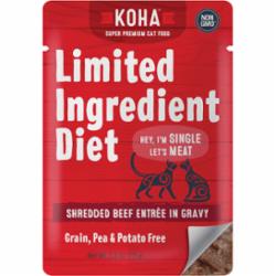 Koha Grain-Free Limited Ingredient Diet Shredded Beef Wet Cat Food - 2.8 Oz - Case of 24  
