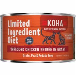 Koha Grain-Free Limited Ingredient Diet Shredded Chicken Canned Cat Food - 5.5 Oz - Case of 24  