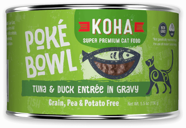 Koha Grain-Free Poke Tuna Duck Canned Cat Food - 5.5 Oz - Case of 24  