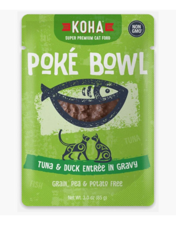 Koha Grain-Free Poke Tuna Duck Wet Cat Food - 3 Oz - Case of 24