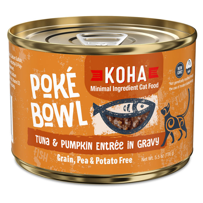Koha Grain-Free Poke Tuna Pumpkin Canned Cat Food - 5.5 Oz - Case of 24