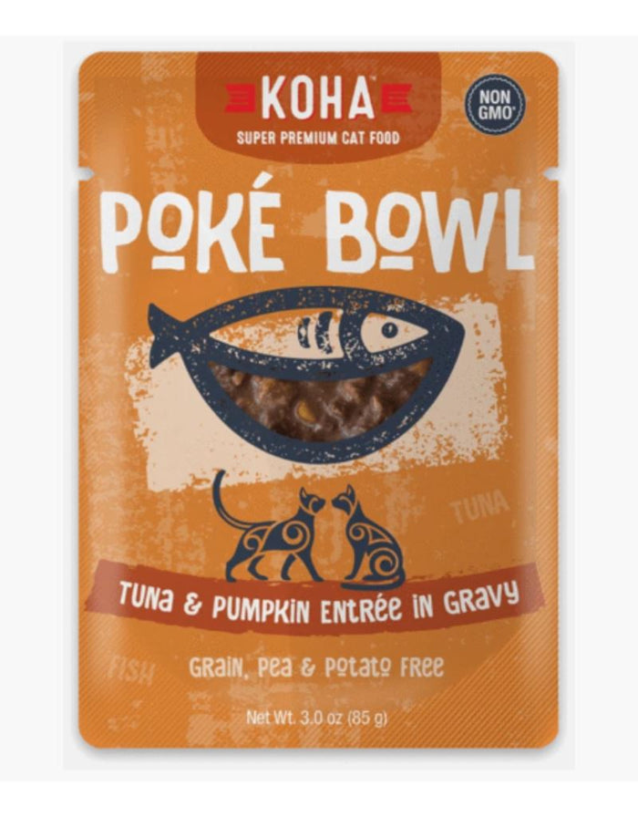 Koha Grain-Free Poke Tuna Pumpkin Wet Cat Food - 3 Oz - Case of 24