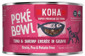 Koha Grain-Free Poke Tuna Shrimp Canned Cat Food - 5.5 Oz - Case of 24