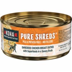 Koha Grain-Free Shredded Chicken Canned Cat Food - 2.8 Oz - Case of 24  