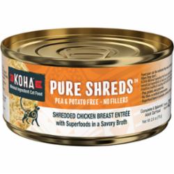 Koha Grain-Free Shredded Chicken Canned Cat Food - 2.8 Oz - Case of 24