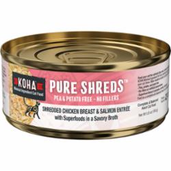 Koha Grain-Free Shredded Chicken Salmon Canned Cat Food - 5.5 Oz - Case of 12  