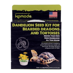 Komodo Grow Your Own Dandelion Seed Kit for Bearded Dragon & Tortoise - 6.5 in