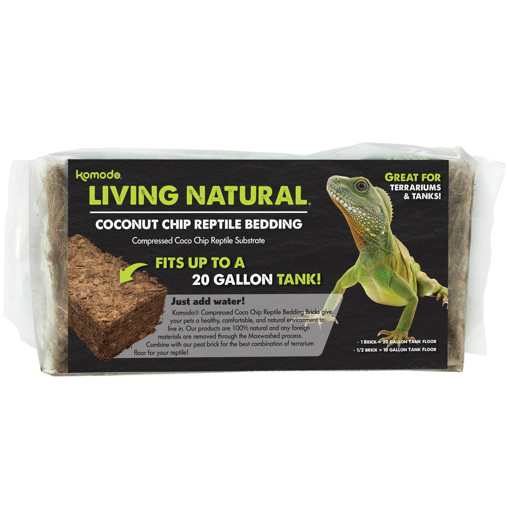 Komodo Living Natural Coconut Chip Reptile Bedding Brick  