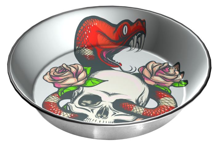 Komodo Skull & Snake Bowl - 3 Cups  